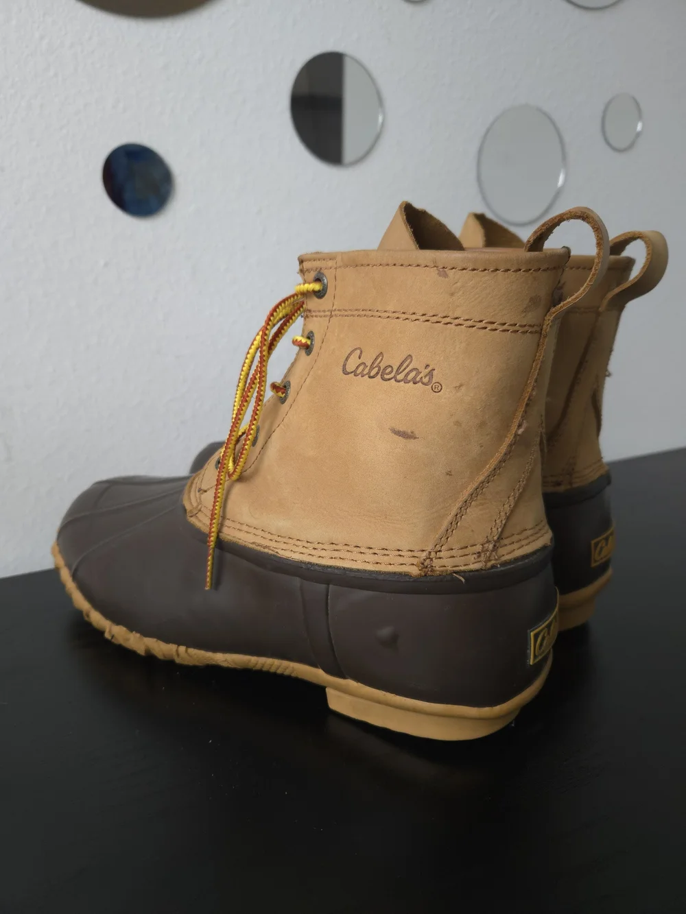 Cabela's Men's Leather Rubber Waterproof Duck Boots Thinsulate Steel Shank 11D